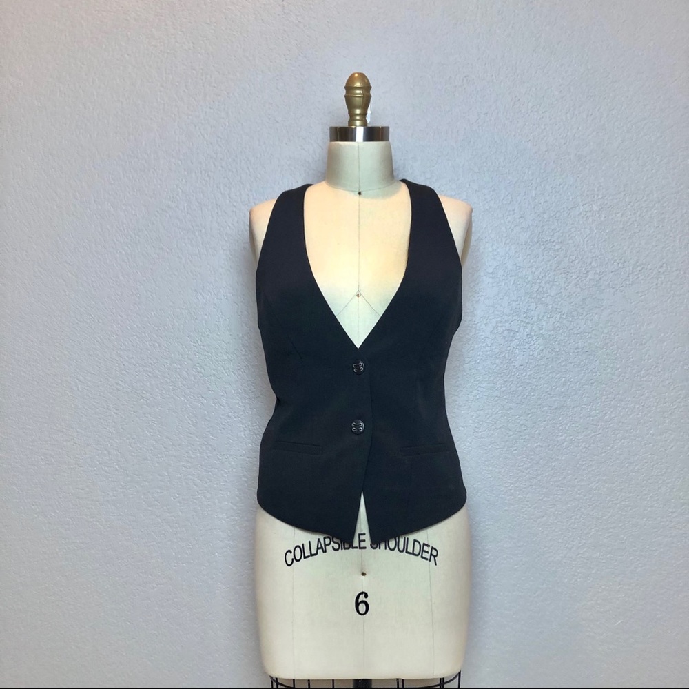 Matty M Black Sleeveless Vest Top